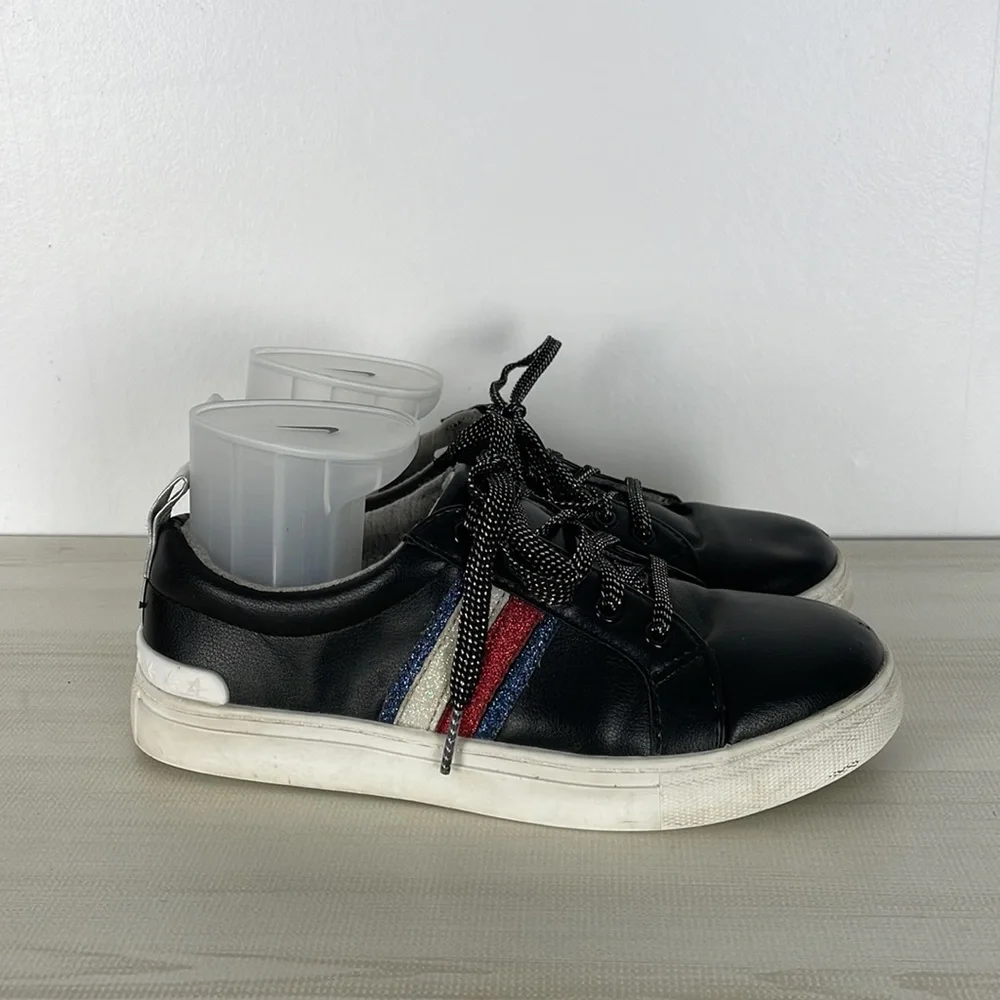 Tommy Hilfiger Rae sparkler basic lace up striped side faux leather sneakers 5